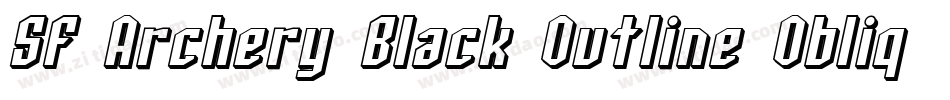 SF Archery Black Outline Oblique字体转换